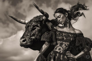 Vaca Flamenco Sepia Dreams II