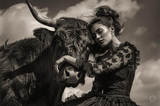 Vaca Flamenco Sepia Dreams V