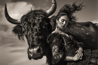 Vaca Flamenco Sepia Dreams VII