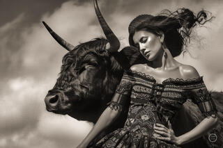 Vaca Flamenco Sepia Dreams VIII